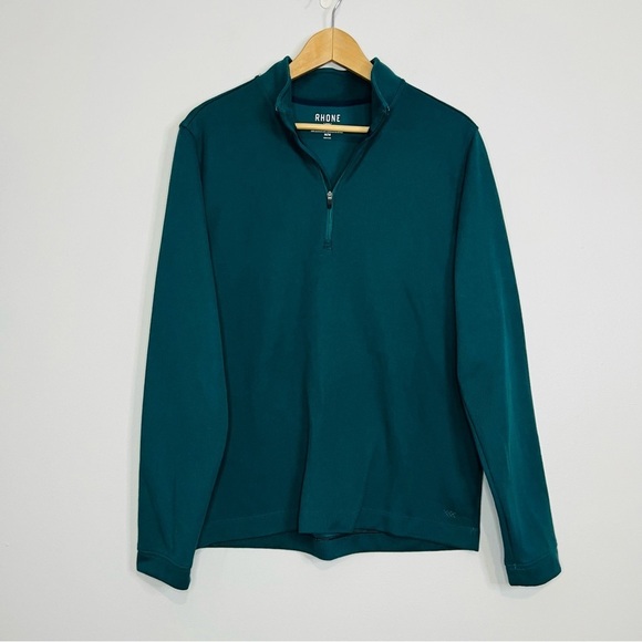 Rhône Green 1/4 Zip Commuter Knit Pullover M - Picture 3 of 6